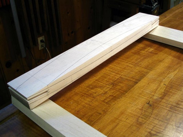 Layout for Bandsawing of Back of Seat Frame